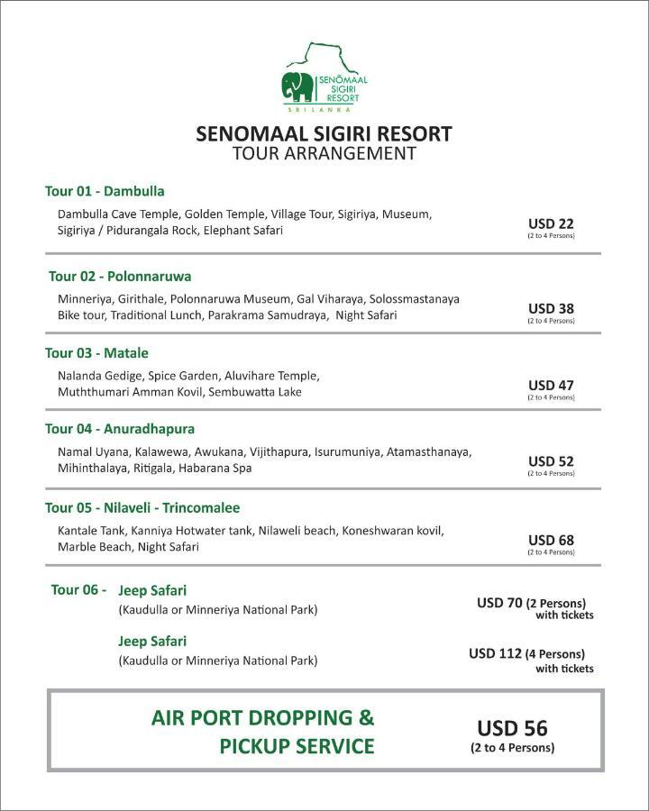 Senomaal Sigiri Resort Dambulla Kültér fotó